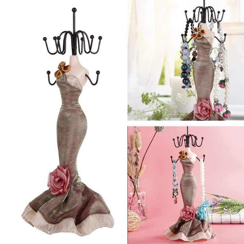 riteu Fashion Jewelry Display Stand, Hanging Jewelry Organizer Holder Human Model For Jewelry Towers - Girls & Women (Small Model) - Image 2